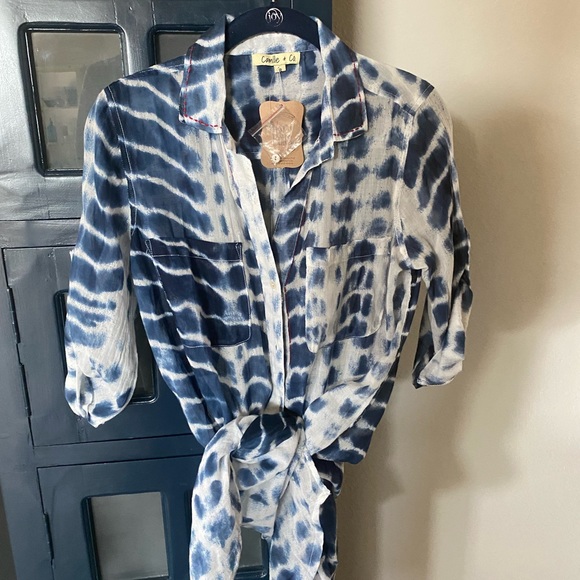 camille Tops - NWT BOHO button shirt, longer length w/buttons down the front